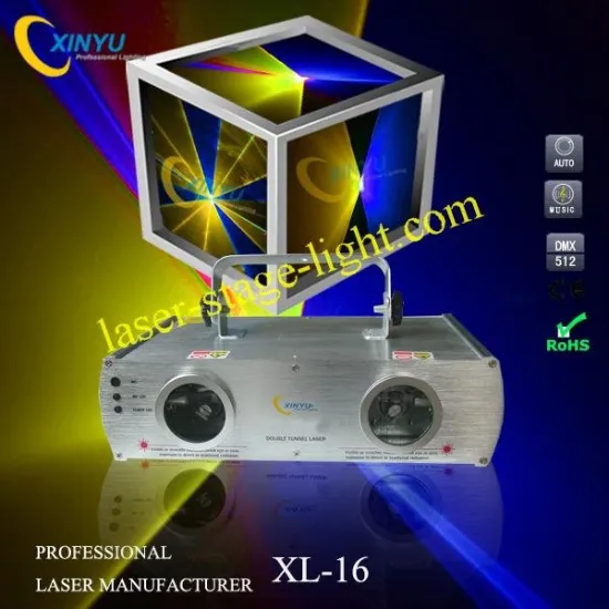 Xl-16 Double Head Three Multi Color Beam Dj Blue,green,red Laser Stage Lighting Projector