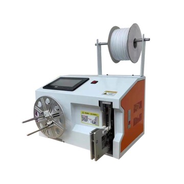 Automatic and Semi-Automatic Wire Winding and Tying Machine with Touch Screen for Data Cables