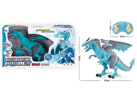 DINOSAUR ISLAND TOYS INFRARED R/C SPRAY DINOSAUR, WITH SOUND AND LIGHT