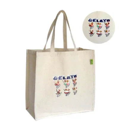 Multicolor Reusable Cotton Shopping Bags / Canvas Carrier Bags / Eco Canvas Tote Bags