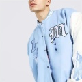 Hombres Varsity Jacket Fashion Blue