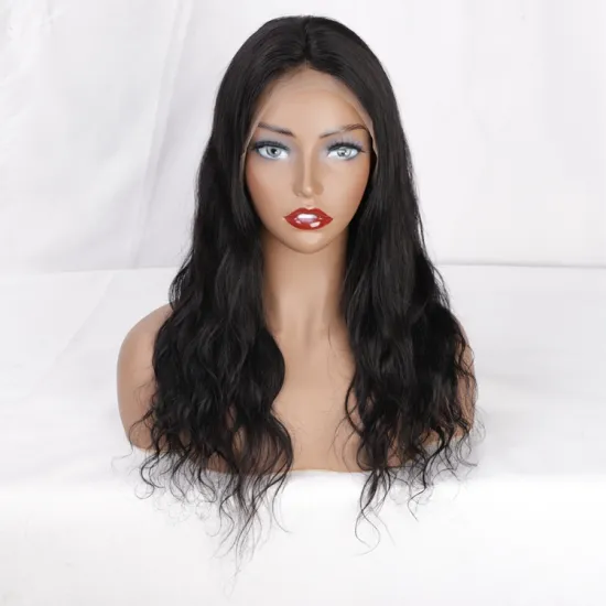 Aisi Beauty New Design Wholesale Long Wavy Natural Black Wig Body Wave Swiss Lace Wig Synthetic Lace Frontal Wig For Black Women