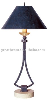 European hotel iron and fabric table lamp D2106