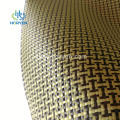 Yellow 3k 200gsm carbon aramid hybrid fiber fabric