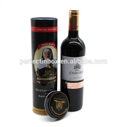 metal gift tin bottle packaging box, tin wine tin box