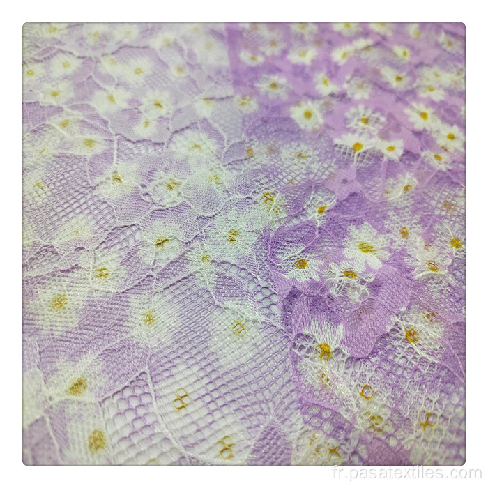 Tissu de cire africain tissu 6 yards Tissu à imprimé personnalisé tissu imprimé floral violet