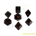 Black w / red 7-Piece Polyhedral Set Dice