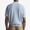 Pelover de manga corto 1/4 zip suéter polo camisa