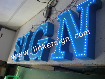 Wall mounted custom chrome dvintage marquee letter