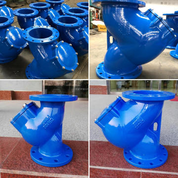 GGG50 4 inci PN16 Air Besi Cor Y Harga Saringan Filter - Flange Drain Besi Besi Ducile Saringan Jenis Y Jenis