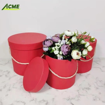 In Stock Wholesale Custom Color Round Rose Mother's Day Flower Boxes ACME A577