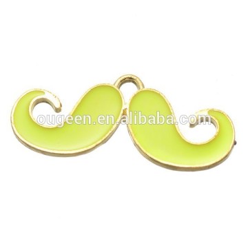 Hot Sale Fashion Newly Lovely Cartoon Zinc Alloy golden Beard Shape Metal Pendant Charms