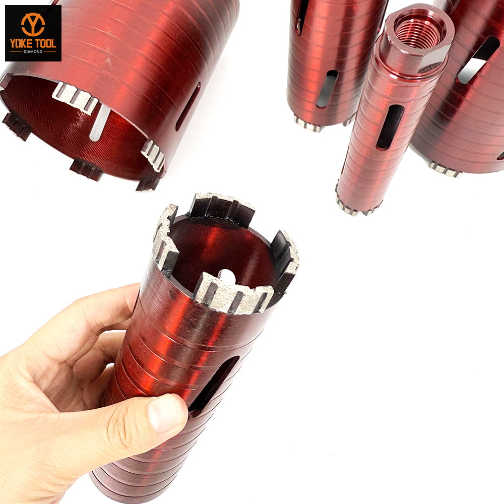 Caixa de transporte portátil Bits de núcleo de diamante seco com sds plus, adaptadores