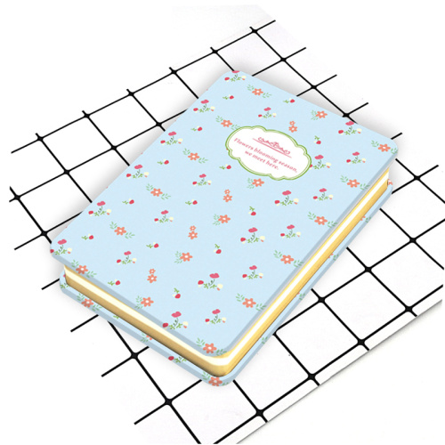 Caderno com capa de metal estilo floral personalizado