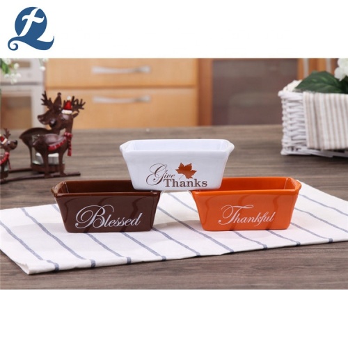 Wholesale Custom Rectangle Ceramic Bakeware Set
