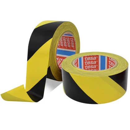 Tesa 4169 Carpet PVC Underground Pipe Floor Warning Tape - Red, White, Yellow, Black