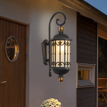 Waterproof Solar-Powered Chinese Style LED Wall Lamp for Balconies and Villas