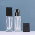 Liquid Foundation Press Pump Square Glass Lotion Bottles