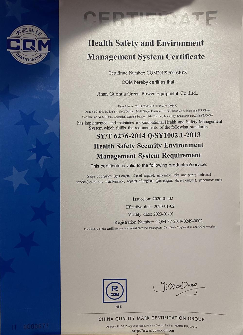 6276 Certification