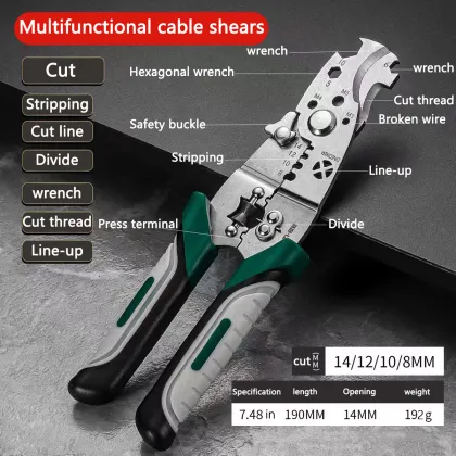 Green and black cable shears