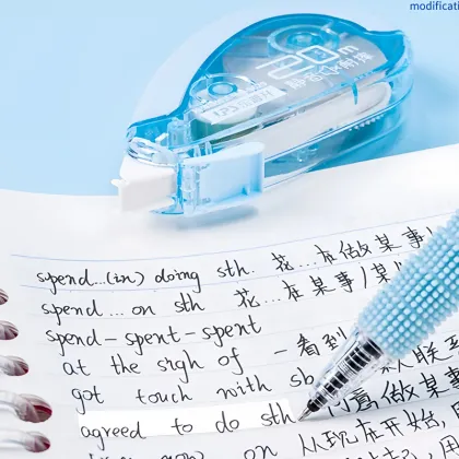 Ultra-Thin Correction Tape 20m - Dual-Shell ImpactGuard Technology High-Capacity Whiteout Tape with Drop Protection