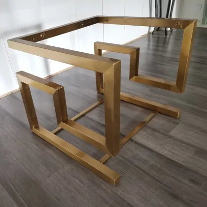 S Shape Gold Stainless Steel Frame Luxury Upholstered Accent Chair