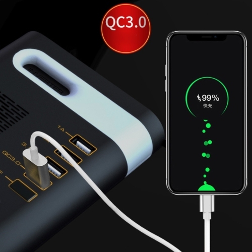200W Car Power Inverter DC 12V/24V to AC 220V Voltage Converter Short Circuit Automatic Protection QC 3.0 USB Charger