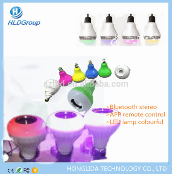 Newest Round E27 Multicolors Dimmable 100-240V Ac Led Bluetooth Speaker Light Bulb For Party