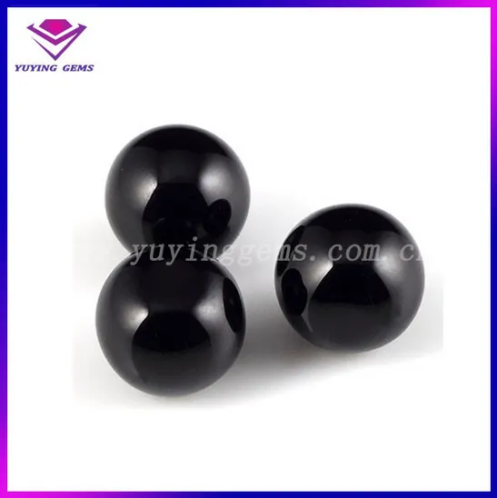 Wholesale Black Agate Ball Beads Natural Onyx Precious Stone
