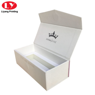 White Plain Gold Gift Box with Silver Logo