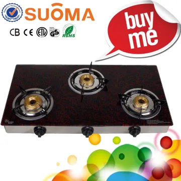 3 Burner tempered glass gas stove parts / gas cooker stove