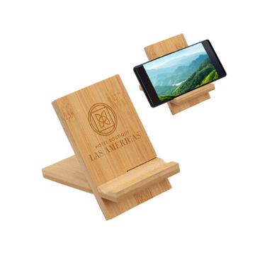 Compact Universal Bamboo Phone Stand & Holder - Portable Design
