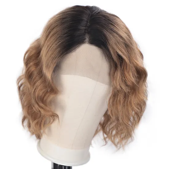 Aisi Hair Wholesale Ombre Brown Short Bob Swiss Lace Wigs Body Wave 100% Brazilian Human Hair Lace Front Wigs For Black Women