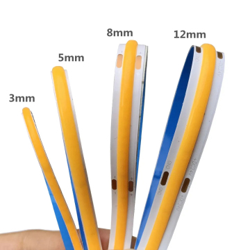 3mm and 5mm PCB COB LED Strip Lights: 12V and 24V Ultra-Thin Tape Light with Dimmable Linear Lighting and Colorful COB LED Options