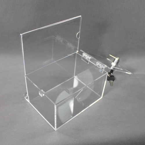 Plastic lock menoy storage collection acrylic box