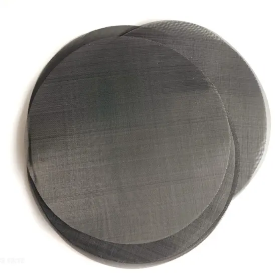 Single Layer 10-80 Mesh Black Wire Mesh Filter Discs for Rubber & Oil Industry