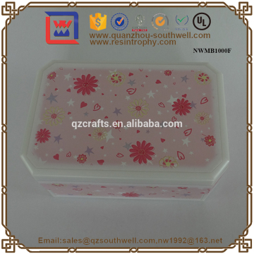 Branded Handmade Custom Luxury Plastic Jewelry Box Music Box Movements Wholesale