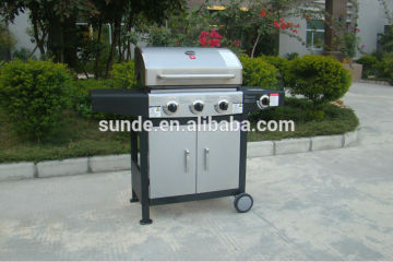 CSA & CE approved 4 burner bbq with cast iron burner and gas valve