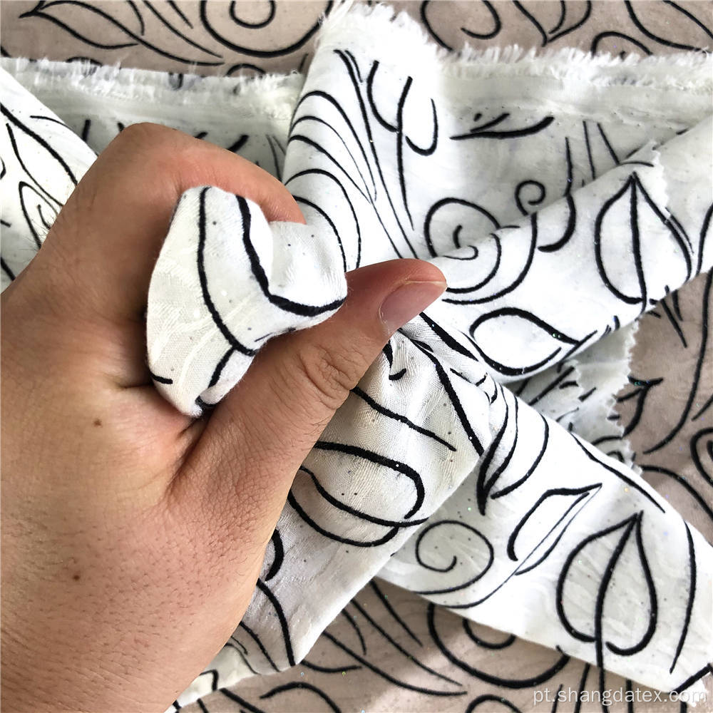 Jacquard de rayon impresso com papel alumínio