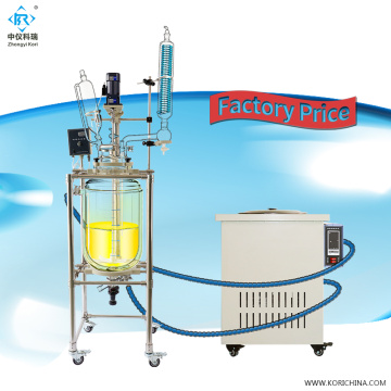 Recipiente de reactor de laboratorio con camisa de vidrio SF-100l