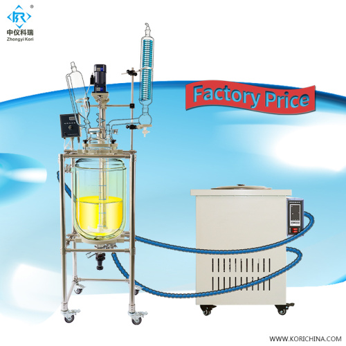 SF-100l Glass Jacketed Laboratory Reactor Vessel