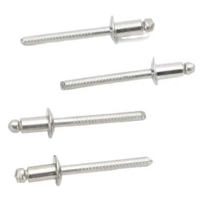 35mm to 38mm Blind Aluminum Steel Round Head Pop Rivets and Stainless Steel Solid Metal Rivets