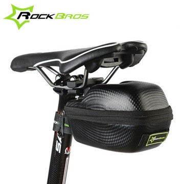 ROCKBROS Carbon Pattern Waterproof Outdoor Sports For All Bike Bicycle Seatpost Cycling Cycle Portable Saddle Bag Tail bag