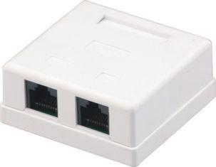 Surface Mount Box Dual Port RJ45 Network Keystone Jack with