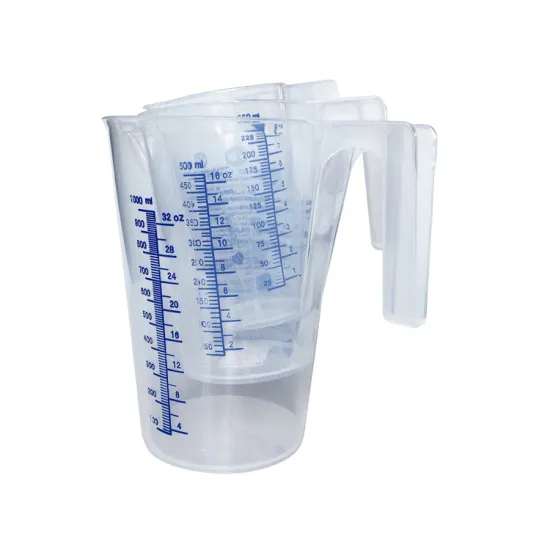 Clear PP Plastic Graduated Measuring Cup and Jug: Precision Measurement Tools for Your Kitchen or Lab