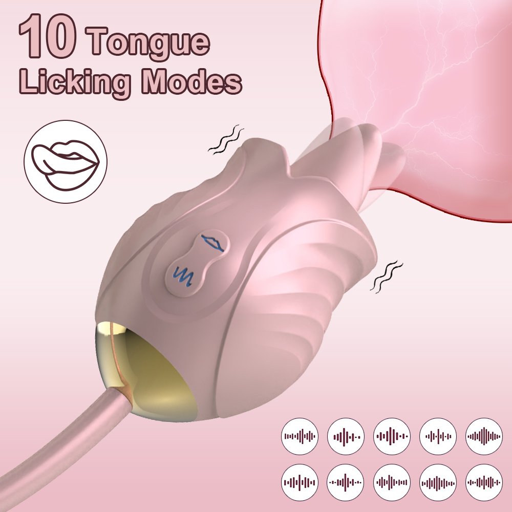 Rose-Shaped Multi-Frequency Vibration Wand