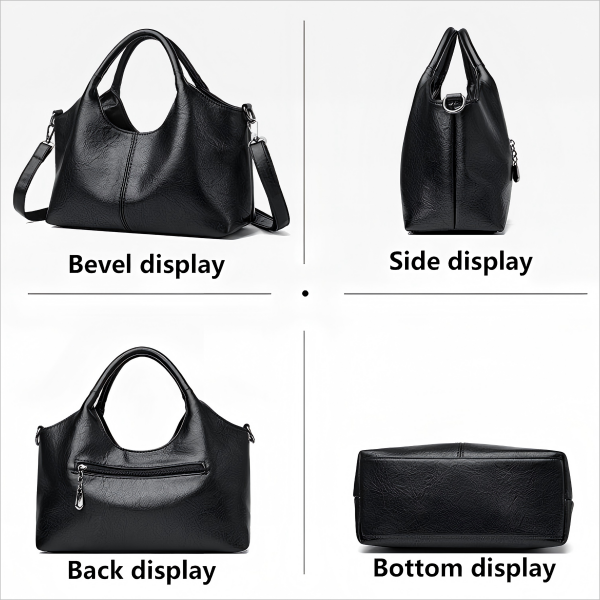 Lady's simple and versatile handbag