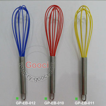 Stainless Steel Silicone Whisk Baking Egg Beater Cooking Kitchen Gadget