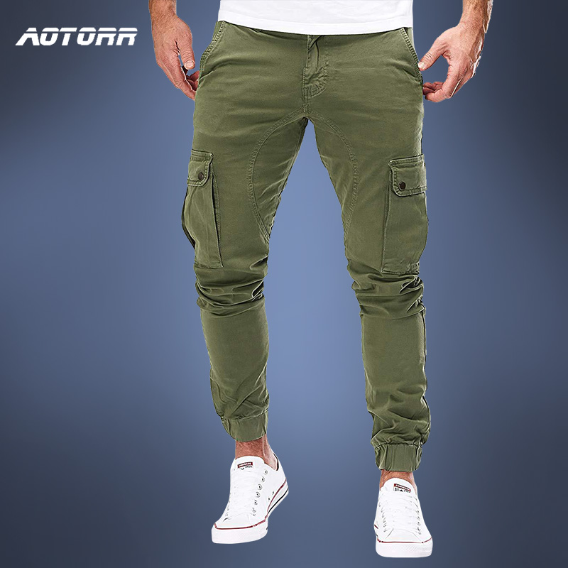 Men Cargo Military Pants Autumn Casual Skinny Pants Army Long Trousers Joggers Sweatpants 2020 Sportswear Camo Pants Trendy 2020