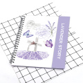 Custom lavender style magnetic snap notebook